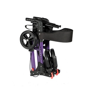 <span class=keywords><strong>Andador</strong></span> con <span class=keywords><strong>Ruedas</strong></span> Plegable de Aluminio de <span class=keywords><strong>Cuatro</strong></span> <span class=keywords><strong>Ruedas</strong></span> para Rehabilitación en el Hogar con <span class=keywords><strong>Asiento</strong></span> para Adultos - Product Image 3