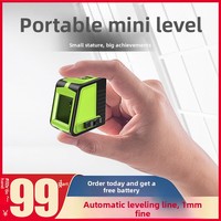 Niveau laser portable mini 2 lignes avec faisceau vert haute précision, alignement infrarouge, modèle MQT-2, fabriqué en Chine