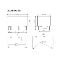 JQC-5F Électromagnétique de Relais de Puissance Élevée de Commutateur SPDT 1 Formulaire C 1 Forme UN SPST-NO 10A Scellé En Plastique PCB