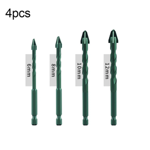<span class=keywords><strong>Foret</strong></span> à <span class=keywords><strong>verre</strong></span> en carbure de titane vert avec queue hexagonale excentrique et pointe en carbure, avec cannelure, pour <span class=keywords><strong>verre</strong></span>, céramique et carrelage en porcelaine - Product Image 3