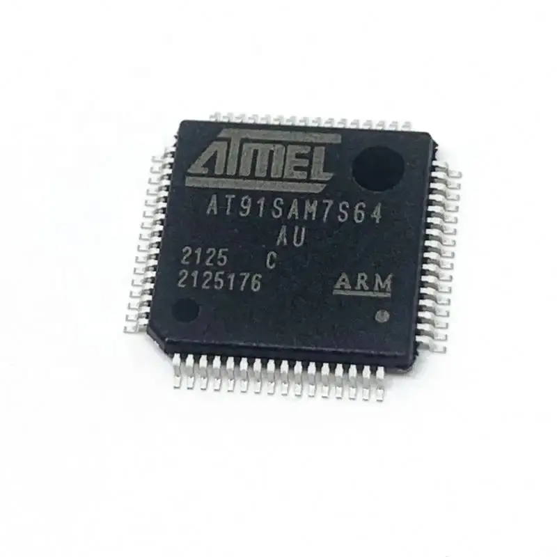AT91SAM7S64C-AU asli baru komponen elektronik chip ic MCU AT91SAM7S64C-AU-999 16/32bit pengontrol mikro lqfp64 AT91SAM7S64C