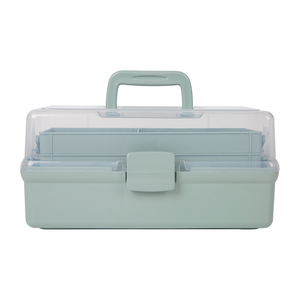 Storage Case Three-Layer Clear Plastic Medicine Storage Box Portable Handled Storage Case For Art Craft And Cosmetic
