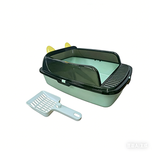 Lettiera <span class=keywords><strong>per</strong></span> Gatti Semi-Chiusa in PP con Bordo Alto Anti-Sabbia e Anti-Schizzi, Include Paletta <span class=keywords><strong>per</strong></span> Gatti Adulti fino a 6,8 kg - Product Image 5