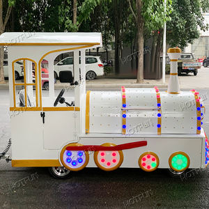 공공 기관차 열차 타기 야외 뒤뜰 놀이터 매력적인 상업용 쇼핑몰 관광 트랙없는 열차 판매 - Product Image 6