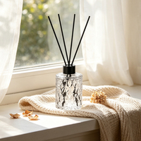 Bouteilles de parfum 150 ml 300 ml, flacons diffuseurs de parfum en verre transparent, bouteilles décoratives côtelées de style vintage vides