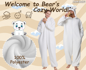 Pijamas Navideños de Animales a Juego para Familia - Mameluco de Animal Tallas Grandes para Niños y Adultos, Disfraz de Felpa Cálida para Dormir en las Fiestas - Product Image 4