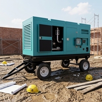 Générateur diesel portable de type remorque 400 KVA 320 kW triphasé avec ATS 50/60 Hz certifié CE ISO par le moteur Weichai