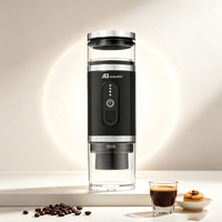 Machine à café portable compacte Anbolife 4-en-1 pour café moulu/lait, fonctionnement simple, mousseur à lait vapeur, OEM