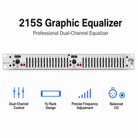 Égaliseur graphique professionnel double 15 bandes AOFO 215S, processeur audio stéréo EQ, métal, actif, portable, pour scène, KTV, sonorisation PA