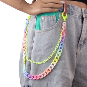Chaîne de taille en résine pour femme Yueli, couleur bonbon, double couche, chaîne de corps tendance, à porter au quotidien - Product Image 3