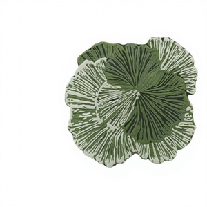 Tappeto in Lana Verde Irregolare Fatto a Mano su Misura, Lussuoso Tappeto Vintage di Alta Gamma per Soggiorno e Camera da Letto - Product Image 5