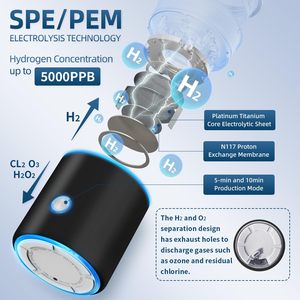Bán buôn <span class=keywords><strong>SPE</strong></span> pem Hydro oxy Máy phát điện nước Hydro nhà sản xuất nước 5000ppb Hydro Chai Nước Máy phát điện với ống hít hàng đầu - Product Image 2