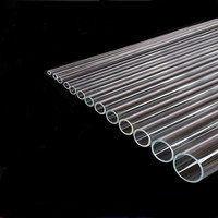 Tiantian — Tube carré en plastique acrylique clair, Transparent, haut, grand diamètre, plastique acrylique