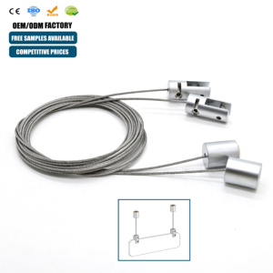 Câble de suspension en acier galvanisé pour suspension industrielle de meubles de loft, kits de suspension pour tableaux de galerie d'art - Product Image 1