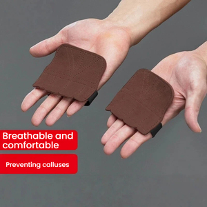 Protège-mains en cuir de vachette à quatre doigts pour femmes et hommes, pour l'entraînement de traction et le <span class=keywords><strong>fitness</strong></span> sportif, prévient les callosités - Product Image 1