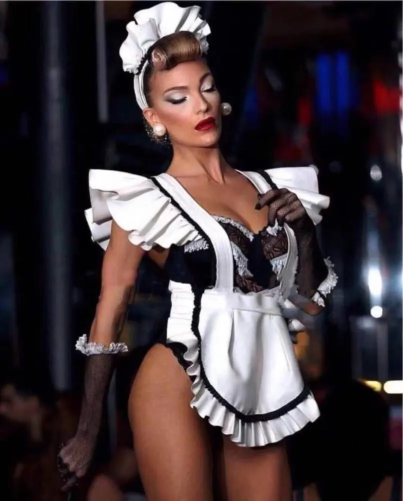 Costume de demoiselle d'honneur Sexy, vêtements cosplay pour femmes, mignons, Halloween, discothèque, Bar, fête