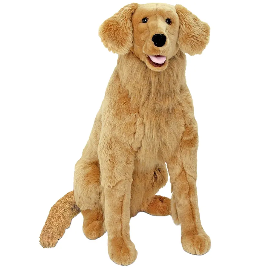 A608 Giant Golden Retriever Lifelike Stuffed Animal Dog Toy Giant Standing Life Size Stuffed Animals