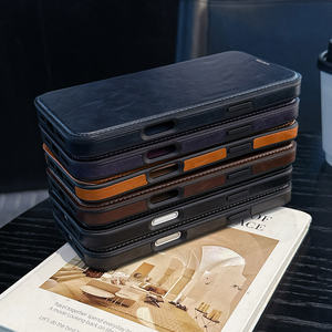 Funda de Lujo Tipo Cartera de Piel Genuina para Teléfono con Tapa y Tarjetero para <span class=keywords><strong>iPhone</strong></span> 17 16 15 14 13 12 11 Pro Max Plus de Marcas de Diseñador - Product Image 4