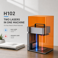Laser Sparrow H102 Dual Laser 10W 2W Infrared Diode Plug-and-Play Engraver untuk Logam Kulit Perhiasan