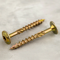 Vis à bois métriques à tête plate, à tête cylindrique, à tête en forme de gaufre, à tête Torx, zinguées jaunes, pour charpente, construction et poutrelles de toiture