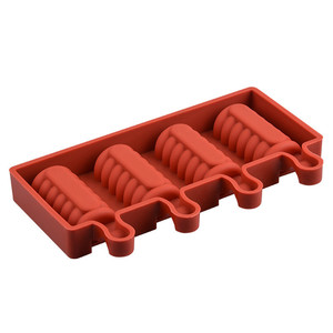 4 di động kích thước nhỏ <span class=keywords><strong>Ice</strong></span> <span class=keywords><strong>Cube</strong></span> khay Popsicle <span class=keywords><strong>Silicone</strong></span> <span class=keywords><strong>Ice</strong></span> Cream khuôn DIY Tự chế icecake khuôn thùng các nhà sản xuất công cụ nướng - Product Image 4
