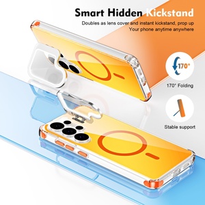 เคสแม่เหล็กไล่เฉดสีแบบด้านคุณภาพสูงสำหรับ Samsung S26 S24 S25 Ultra A57 A36 A37 A56 A17 A26 พร้อมฟิล์มเลนส์และขาตั้ง - Product Image 6