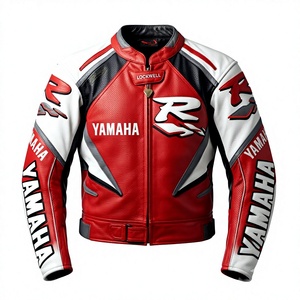 Veste de course en cuir de vachette Ramaha Professional pour homme, sur mesure, pour la conduite sur circuit, avec protection dorsale niveau 2 CE - Product Image 1