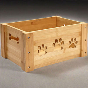 Contenitore in Legno Sostenibile Autoportante per Giocattoli e Cibo per Cani e Gatti - Product Image 3