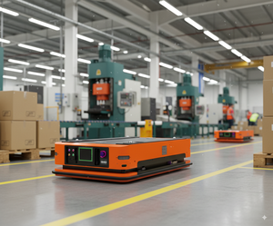 Chariot logistique <span class=keywords><strong>AGV</strong></span> robuste personnalisé de 10 tonnes Trolley Track Straighttransporter Véhicule à plate-forme sans rail intelligent - Product Image 4