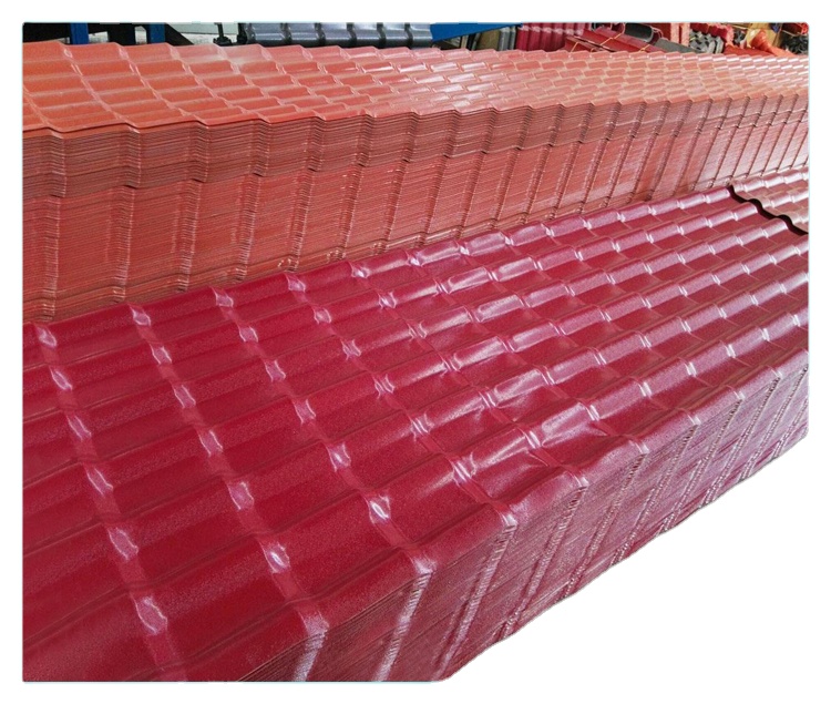 Новый строительный материал фабрики Langfang Bonai 3 мм синтетическая каучуковая черепица 1050 мм широкая Водонепроницаемая гофрированная крыша из ПВХ с покрытием ASA