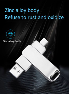 Promosyon diskleri Flash bellek Usb anılar küçük Usb bellek Pendrive <span class=keywords><strong>2</strong></span> in 1 döner Usb 3.0 <span class=keywords><strong>2</strong></span>.0 Otg tipi C Metal Usb Flash sürücü - Product Image 4