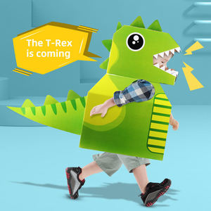 <span class=keywords><strong>Costume</strong></span> en carton HDX pour enfants, déguisement animal DIY, dinosaure, jouet écologique et recyclable pour la maternelle et les jeux de rôle - Product Image 4