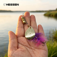 Umpan Keras Buatan 85mm 6.5g & 95mm 11.5g, Metal & PVC Spinner Blade Lure dengan Desain Daun Willow untuk Ikan Bass & Ikan Air Tawar