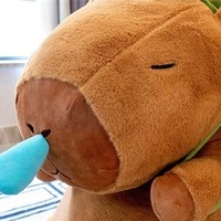 Sac à dos Capybara en fourrure de lapin, surdimensionné, en peluche, Capybara Uglious, poupée créative, rembourrage en coton PP, 100-150 cm
