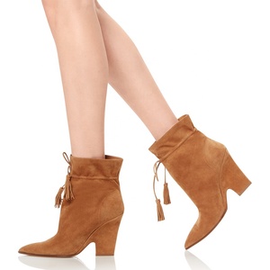 2020 signore di Alta Tacco Tan <span class=keywords><strong>Stivaletti</strong></span> Donne Scarpe A Punta Stivali del Cuneo Caviglia - Product Image 5