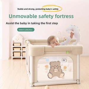 Barrera de Seguridad <span class=keywords><strong>a</strong></span> Nivel del Suelo para Bebés, para Gatear y Aprender <span class=keywords><strong>a</strong></span> Caminar, Alfombra de Juego Interior para el Hogar, Barandilla Protectora para Niños, Corralito Infantil - Product Image 1