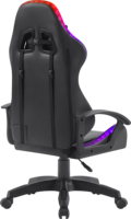 Chaise de jeu informatique économique en cuir mobile avec couleur RGB personnalisable, pivotante à 360 degrés, réglable en hauteur, avec vérin à gaz à 2 étages et pieds coniques