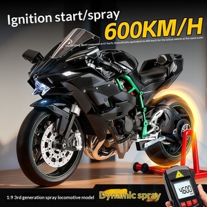 Modellino Moto Kawasaki H2R Spray Version <span class=keywords><strong>1</strong></span>:9 in Metallo Pressofuso, Giocattolo di Simulazione con Scatola Regalo, Ornamento - Product Image 2