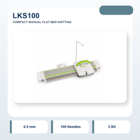 Machine à tricoter manuelle portable LKS100 à plat avec 100 aiguilles de 6,5 mm pour les échantillons et accessoires de tricot pour studios à domicile