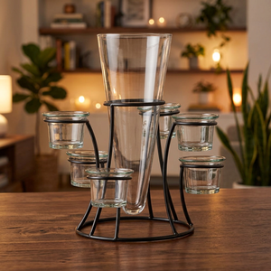 Porte-bougie miniature en verre fait main, écologique, pour bougies votives, décoration de table, pour Pâques, décoration intérieure et extérieure, jardin - Product Image 4