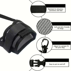 Mesh Dog Muzzle Anti-Biting Anti-Barking Anti-Scavenging Breathable for Small Medium Dogs-Yilin Pet Made in China - Product Image 2