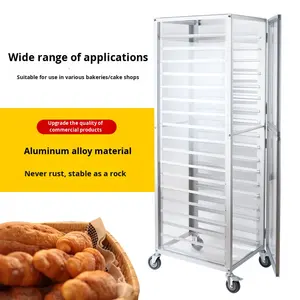 Plateau de cuisson multicouche fermé transparent support de rangement chariot jetable allant au lave-vaisselle et au four - Product Image 4