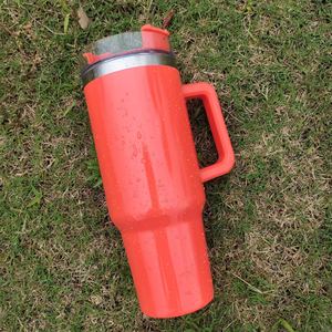 Gobelet 40oz en acier inoxydable à double paroi blanc sublimation et couleur Colated avec poignée - Product Image 5