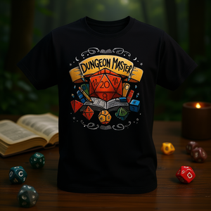Camiseta Dungeon Master Dice, camiseta informal negra para hombre, camiseta para juegos - Product Image 3