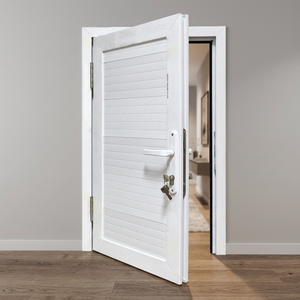 Puerta Abatible de PVC con Vidrio HOFFEN Tailandia, 81x205 cm, Manual, Insonorizada, Impermeable, Aislamiento Térmico, Resistente al Viento, Moderna, para Supermercado - Product Image 2
