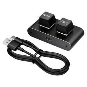 Teclado mecánico de 2 teclas para copiar y pegar, intercambiable en caliente, de una mano, para juegos, con interruptor Cherry, retroiluminación RGB, mini teclado USB - Product Image 1