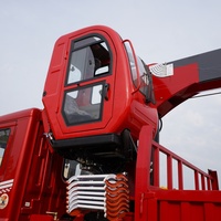 Grue de camion de 8 tonnes avec flèche rigide de 17,5 m, roulement et moteur, rayon de braquage court pour projets de construction, hydraulique fiable