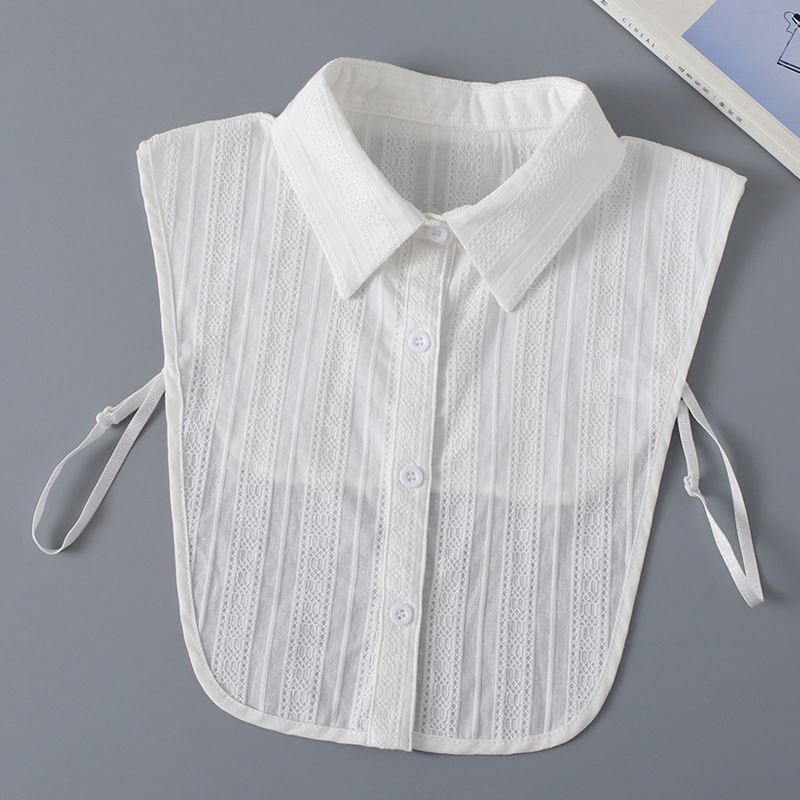 fake dress shirt Classic Black/White Collar Shirt Fake Collar Tie Vintage Detachable False  Collar Lapel Blouse Top Women/Men Clothes Accessories
