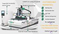 Machine de fraisage CNC pour le bois 1300*2500mm, 5 axes, 4 axes, 3 axes, routeur CNC 1325, routeur à bois personnalisé pour la fabrication de meubles