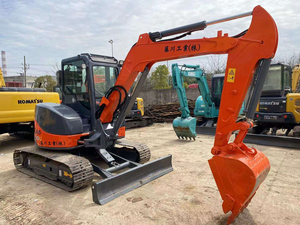 Excavadora de cadenas Hitachi ZX 50U naranja y negra, maquinaria hidráulica para construcción - Product Image 4